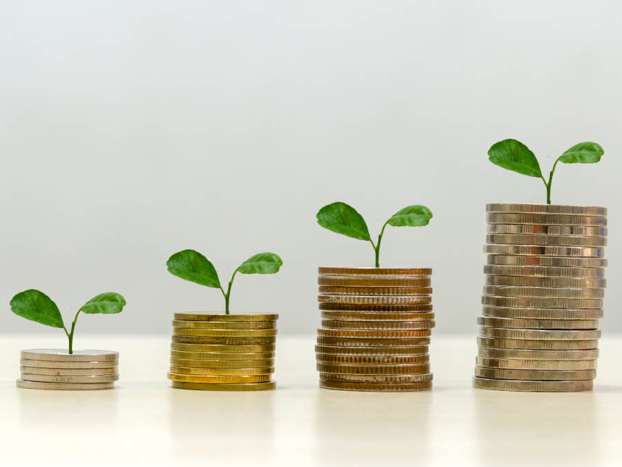 積みあがったコイン